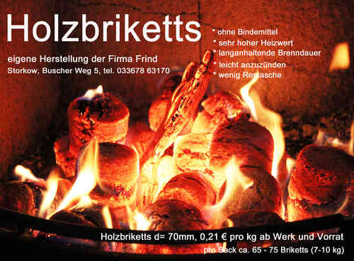 ca.25kg Holzbriketts "Zeder"  4,7-5,2 KWh, 0,2% Restasche, ca.8,5kg Gebinde